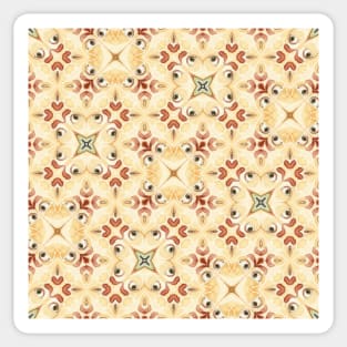 Eyeballs in Brown, Orange and Green Pattern Sticker